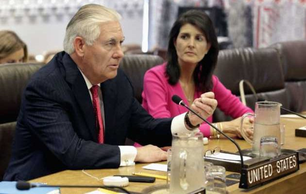 Μπάχαλο οι ΗΠΑ: Mετωπική του ΥΠΕΞ Τίλερσον με την πρέσβειρα στον ΟΗΕ – Σφάζονται μεταξύ τους